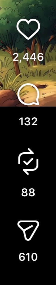 צילום מסך מאינסטגרם: 2,446 לייקים, 132 תגובות, 88 שיתופים, 610 שליחות